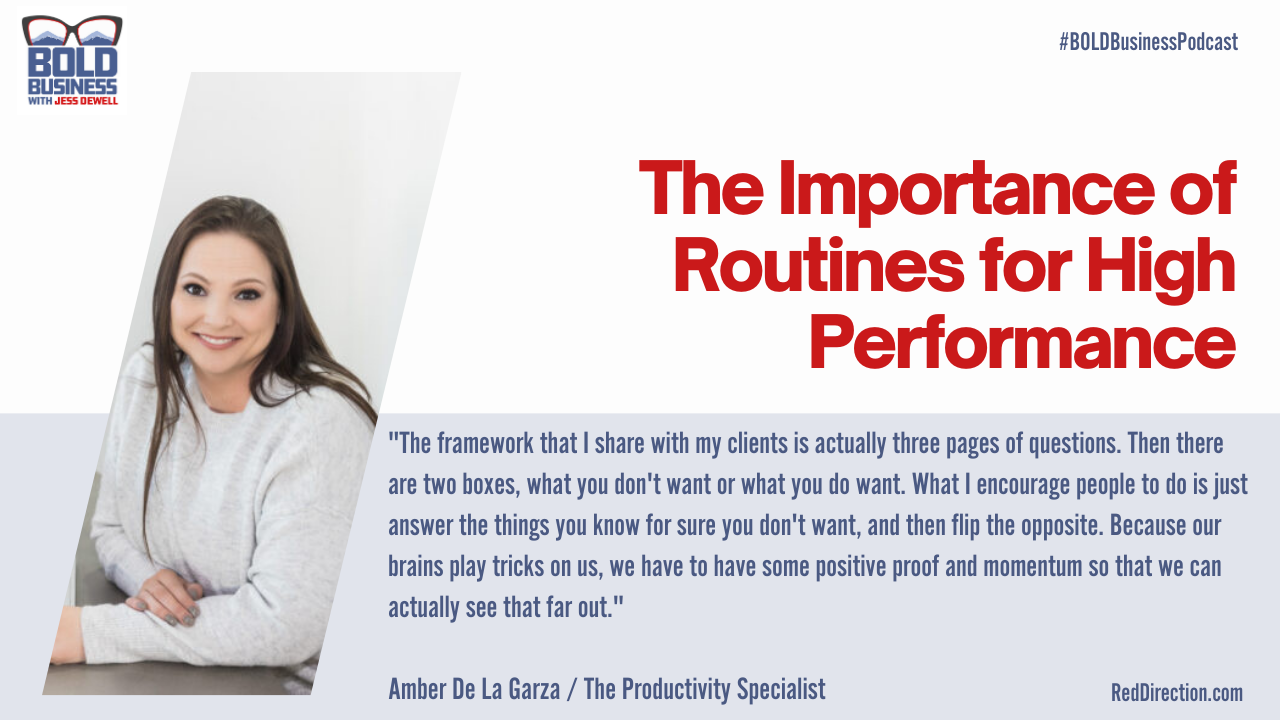 The Importance of Routines for High Performance - Amber De La Garza