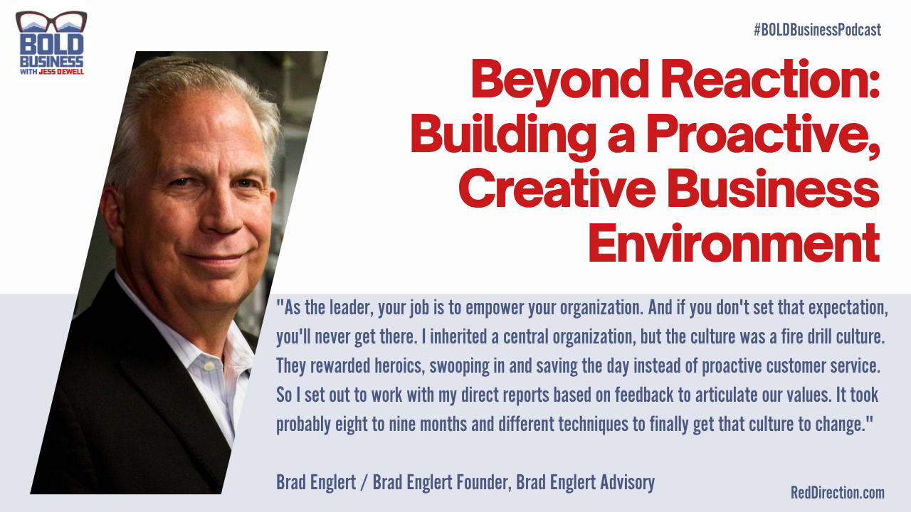 Beyond Reaction: Building a Proactive, Creative Business Environment - Brad Englert