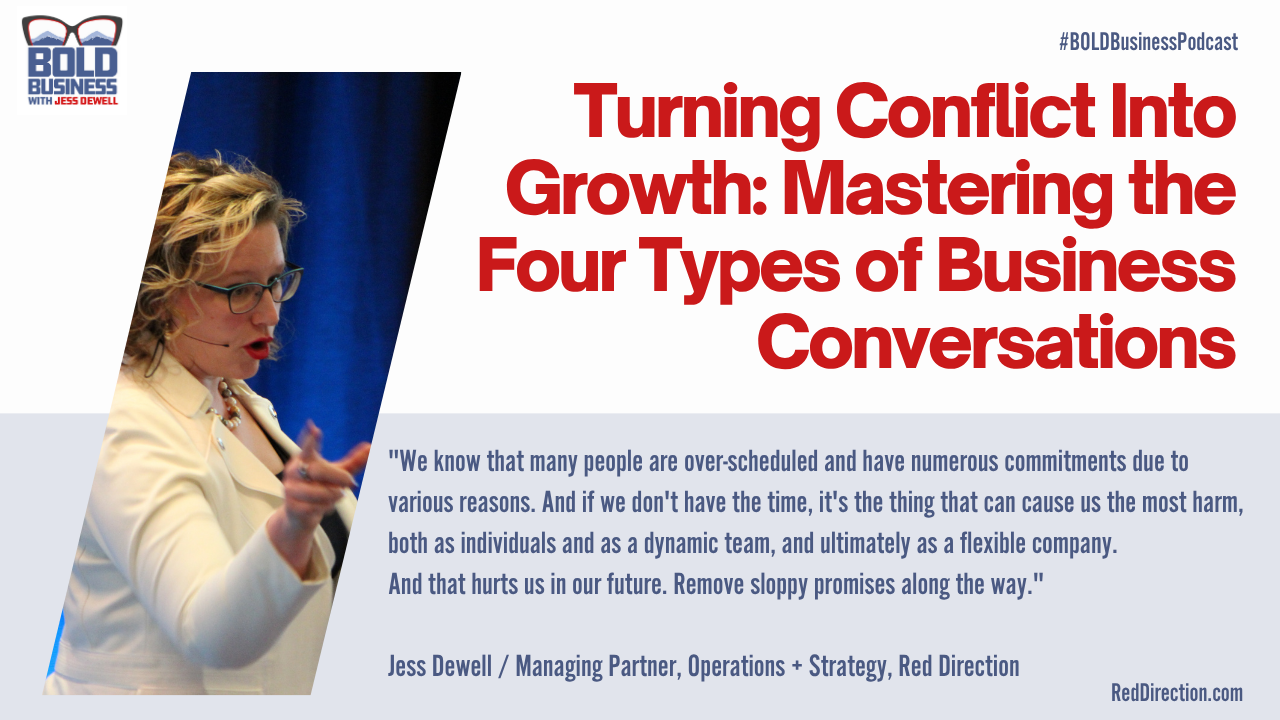 Turning Conflict Into Growth: Mastering the Four Types of Business Conversations - Jess Dewell
