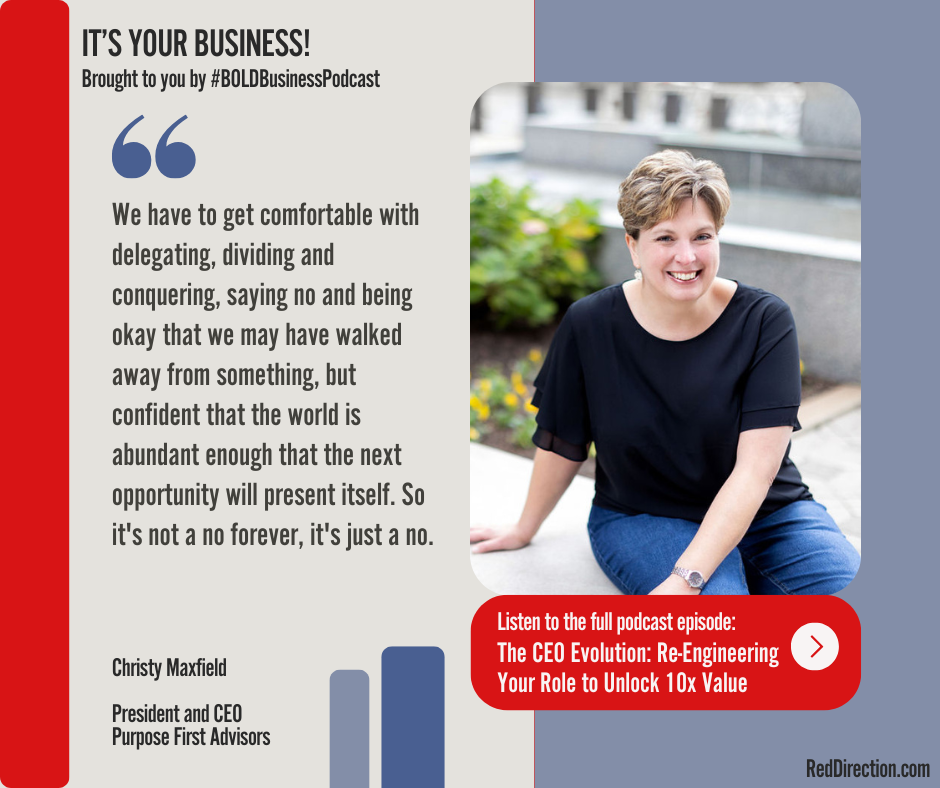 The CEO Evolution: Re-Engineering Your Role to Unlock 10x Value - Christy Maxfield