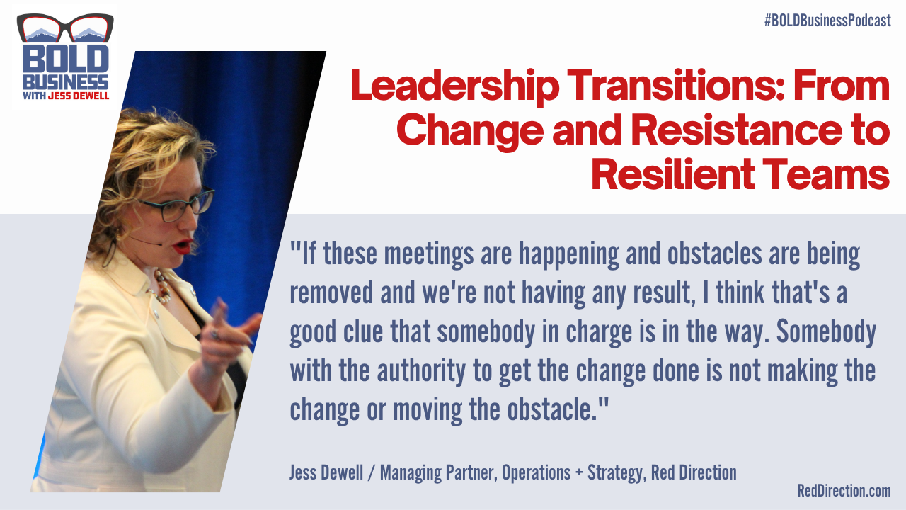 Leadership Transitions: From Change and Resistance to Resilient Teams - Jess Dewell